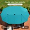 Outdoor 15 Feet Double-Sided Umbrella with Solar LED Lights for Patio
